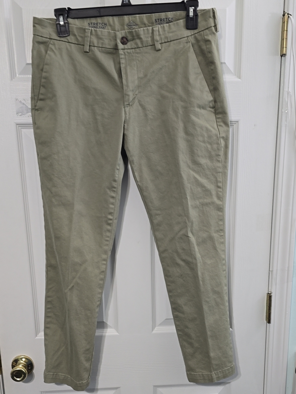 St. John's Bay Men's Stretch Chinos in Light Olive